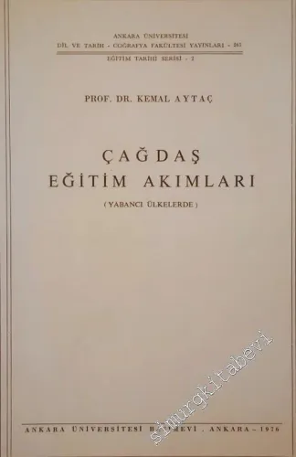 Çağdaş Eğitim Akımları ( Yabancı Ülkelerde ) -        1976