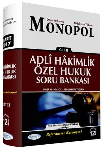 2017 Adli Hakimlik Özel Hukuk Çözümlü Soru Bankası