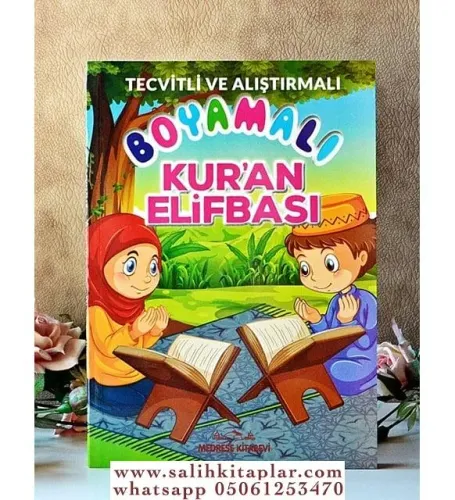 Boyamalı Kuran Elifbası Tecvitli ve Alıştırmalı