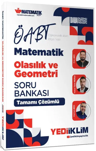 Yediiklim Yayınları 2027 ÖABT Matematik Öğretmenliği Olasılık ve Geometri Tamamı Çözümlü Soru Bankası