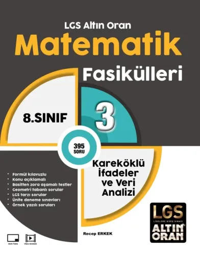 ALTIN ORAN 8. SINIF MATEMATİK 3.FASİKÜL KAREKÖKLÜ İFADELER VE VERİ ANALİZİ *YENİ