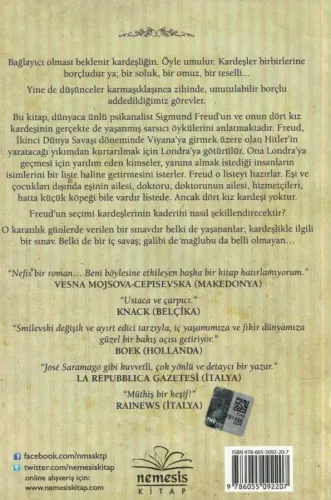 Freud'un Kız Kardeşi (Ciltli) Goce Smilevski Nemesis Kitap %46 indirim