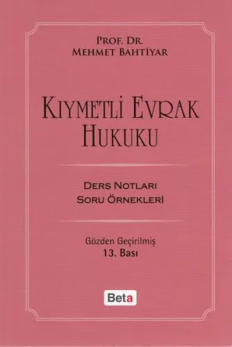 Kıymetli Evrak Hukuku