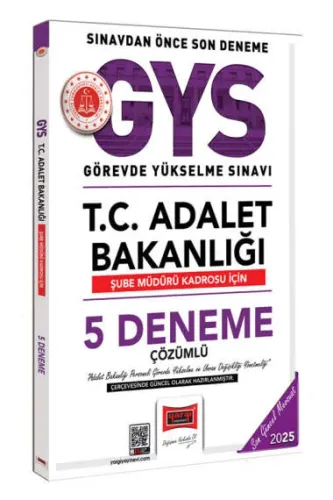 Yargı Yayınları 2025 T.C. Adalet Bakanlığı Şube Müdürü Kadrosu İçin Çö
