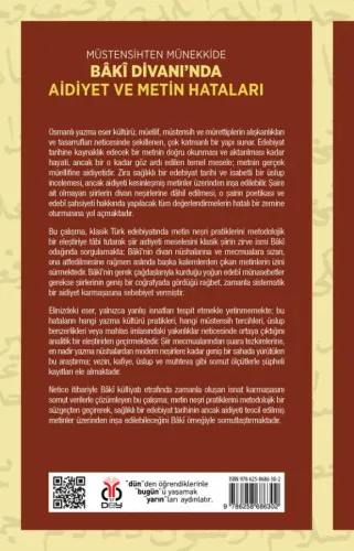 Bâkî Divanı’nda Aidiyet ve Metin Hataları Hasan Kaplan Bâkî Divanı’nda Aidiyet ve Metin Hataları Hasan Kaplan