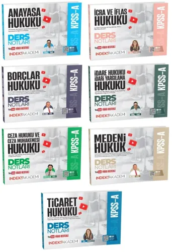 İndeks Akademi 2027 KPSS A Grubu Hukuk Video Ders Notları 7'li Set