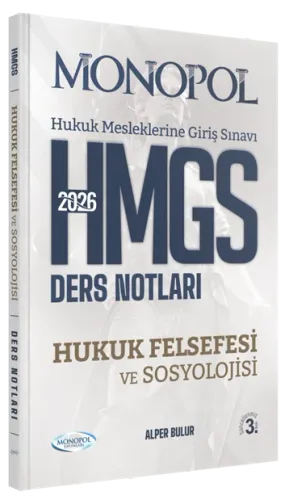 Monopol Yayınları 2026 HMGS Hukuk Felsefesi ve Sosyolojisi Ders Notlar