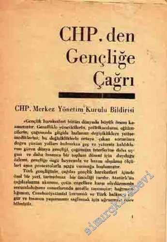 CHP den Gençliğe Çağrı -        1968