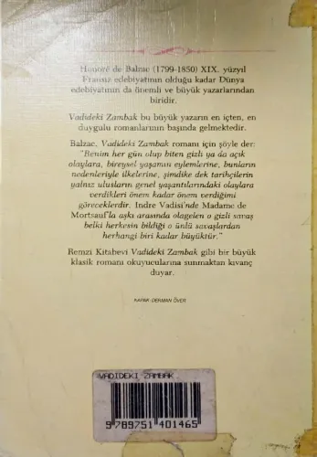 Vadideki Zambak Honore de Balzac Remzi Kitabevi