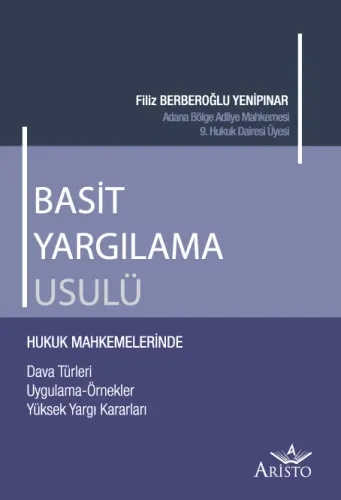Basit Yargılama Usulü Aristo Yayınevi Filiz Berberoğlu Yenipınar
