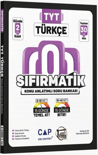 Çap Yayınları TYT Türkçe Sıfırmatik Konu Anlatımlı Soru Bankası