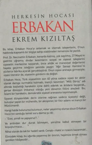 Herkesin Hocası Erbakan Ekrem Kızıltaş Hayat Yayıncılık %40 indirimli