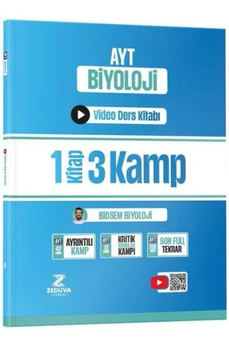 Zeduva Yayınları Biosem AYT Biyoloji 1 Kitap 3 Kamp Video Ders Kitabı