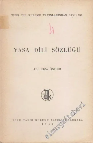 Yasa Dili Sözlüğü - 1966