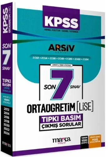Marka Yayınları 2027 KPSS Lise Ortaöğretim Çıkmış Sorular Tıpkı Basım 