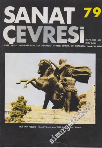 Sanat Çevresi Aylık Sanat Dergisi - Resim, Heykel, Dekoratif Sanatlar, Mimarlık, Tiyatro, Sinema, TV, Fotoğraf, Sanat Olayları - Dosya: Hüseyin Gezer - “Ulusal Yükseliş Anıtı” 1964, Bronz 9,5 m. Antalya - Sayı: 79      Mayıs