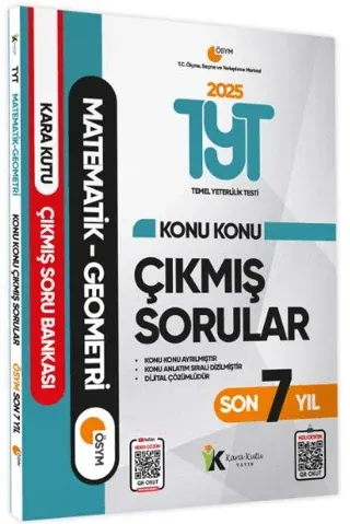 Karakutu Yayınları 2025 TYT Matematik - Geometri Son 7 Yıl Çıkmış Sorular