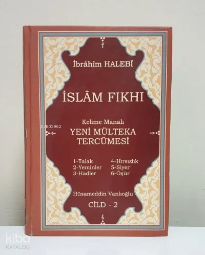 Kelime Manalı Yeni Mülteka Tercümesi 2.Cilt İbrahim Halebi