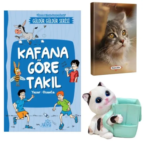 Kafana Göre Takıl - Mini Kedi Planlama Defteri ve Sevimli Kedi Kalemli