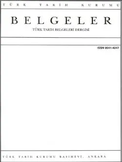 Belgeler Türk Tarih Belgeleri Dergisi - Sayı: 40
