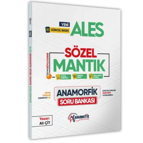 Anamorfik Yayınları ALES Anamorfik Sözel Mantık Soru Bankası Yeni Müfredat Dijital Çözümlü