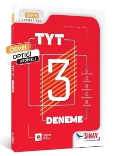 Sınav TYT Tamamı Video Çözümlü 3 Deneme 2025