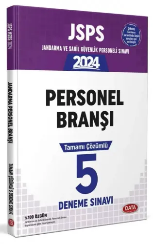 Data Yayınları 2024 JSPS Jandarma ve Sahil Güvenlik Personel Branşı Personeli Sınavı Tamamı Çözümlü 5 Deneme Sınavı