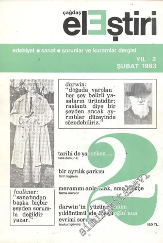 Çağdaş Eleştiri: Aylık Edebiyat Dergisi  - Sayı: 2    Yıl: 2  Şubat