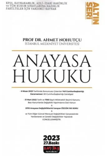 Anayasa Hukuku Konu Anlatımı
