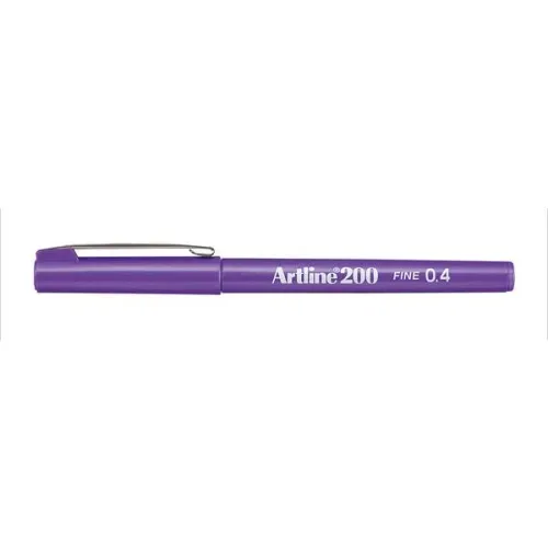 Artline 200N Fine Keçe Uçlu Yazı Kalemi Uç:0,4mm Mor
