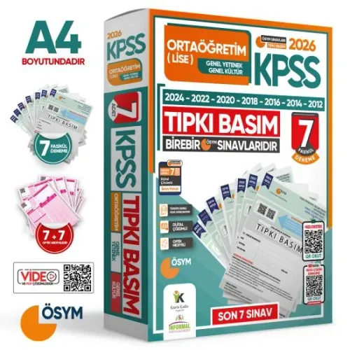 İnformal Yayınları 2026 KPSS Ortaöğretim Lise Genel Yetenek Genel Kült
