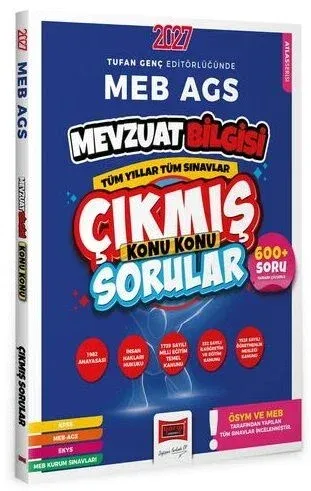 Yargı Yayınları 2027 MEB AGS Mevzuat Bilgisi Tüm Yıllar Tüm Sınavlar Konu Konu Çıkmış Sorular
