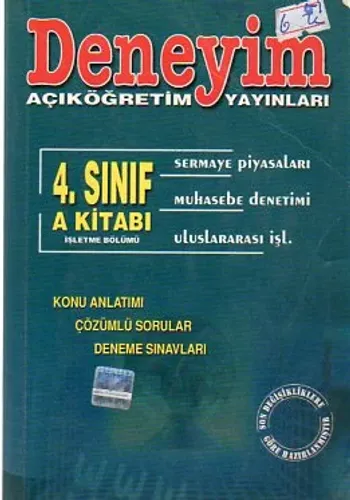 4. Sınıf A Kitabı İşletme Bölümü