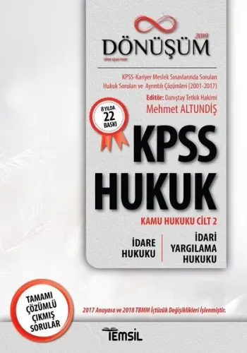 Temsil KPSS A Grubu Hukuk Dönüşüm İdare Hukuku İdari Yargılama Hukuku 
