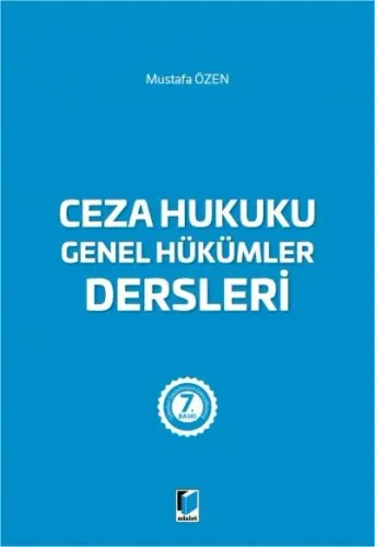 Ceza Hukuku Genel Hükümler Dersleri