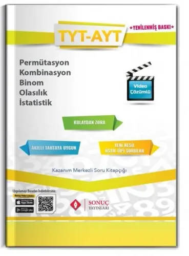 Sonuç Yayınları TYT AYT Permütasyon Kombinasyon Binom Olasılık
