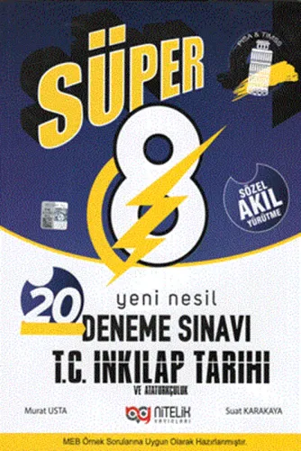 Nitelik Yayınları 8. Sınıf T.C. İnkilap Tarihi ve Atatürkçülük 20 Deneme Sınavı