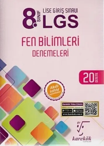 Karekök 8. Sınıf LGS Fen Bilimleri Denemeleri-20 Deneme-YENİ
