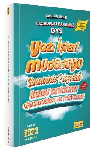 Makro Kitap 2023 T.C. Adalet Bakanlığı GYS Yazı İşleri Müdürlüğü Konu Anlatımı Ders Notları ve Mevzuat