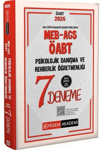 Pegem Yayınları 2026 MEB AGS ÖABT Psikolojik Danışma Ve Rehberlik Öğretmenliği Tamamı Çözümlü 7 Deneme
