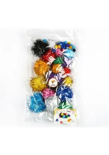 LİNO PONPON 50 MM. 20'Lİ SİMLİ