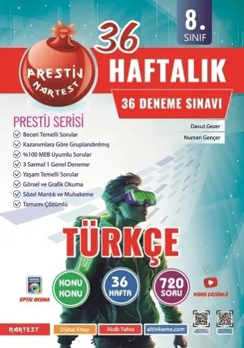 NARTEST 8. SINIF HAFTALIK TÜRKÇE DENEMELERİ