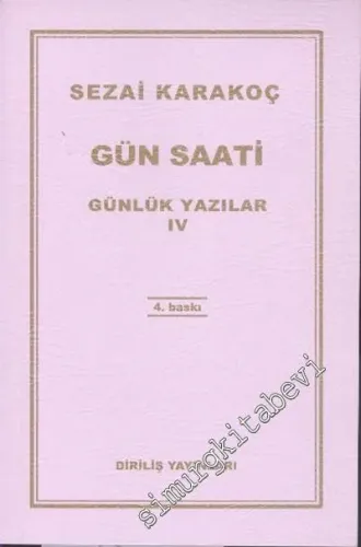 Günlük Yazılar 4: Gün Saati -         2014
