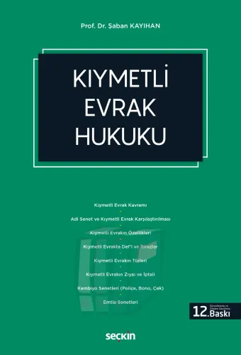 Kıymetli Evrak Hukuku