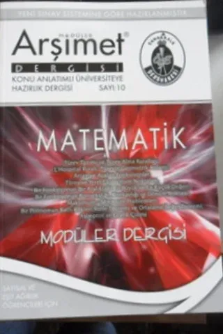 Matematik Modüler Dergisi Sayı: 10