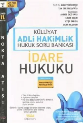 Külliyat Adli Hakimlik Hukuk Soru Bankası İdare Hukuku