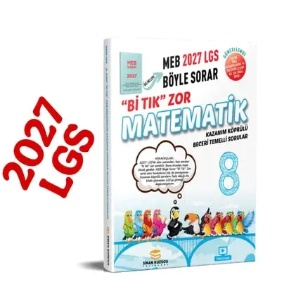 Sinan Kuzucu Yayınları 8. Sınıf Bi Tık Zor Matematik Soru Bankası