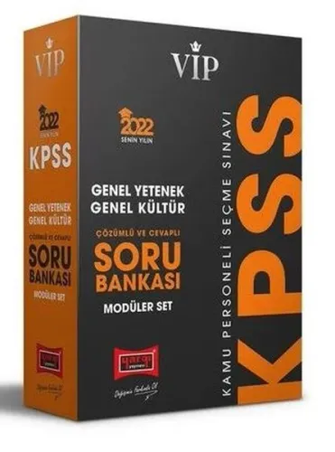 2022 KPSS Genel Yetenek Genel Kültür Vip Çözümlü ve Cevaplı Modüler Soru Bankası Seti