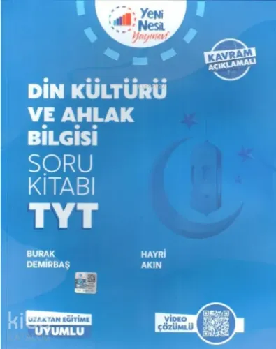 Yeni Nesil Yayınları YKS TYT Din Kültürü ve Ahlak Bilgisi Soru Kitabı