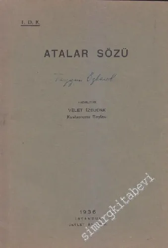Atalar Sözü -        1936